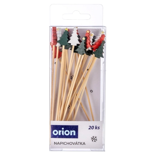 Wykałaczki do przekąsek bambusowe choinka 13 cm 20 szt.