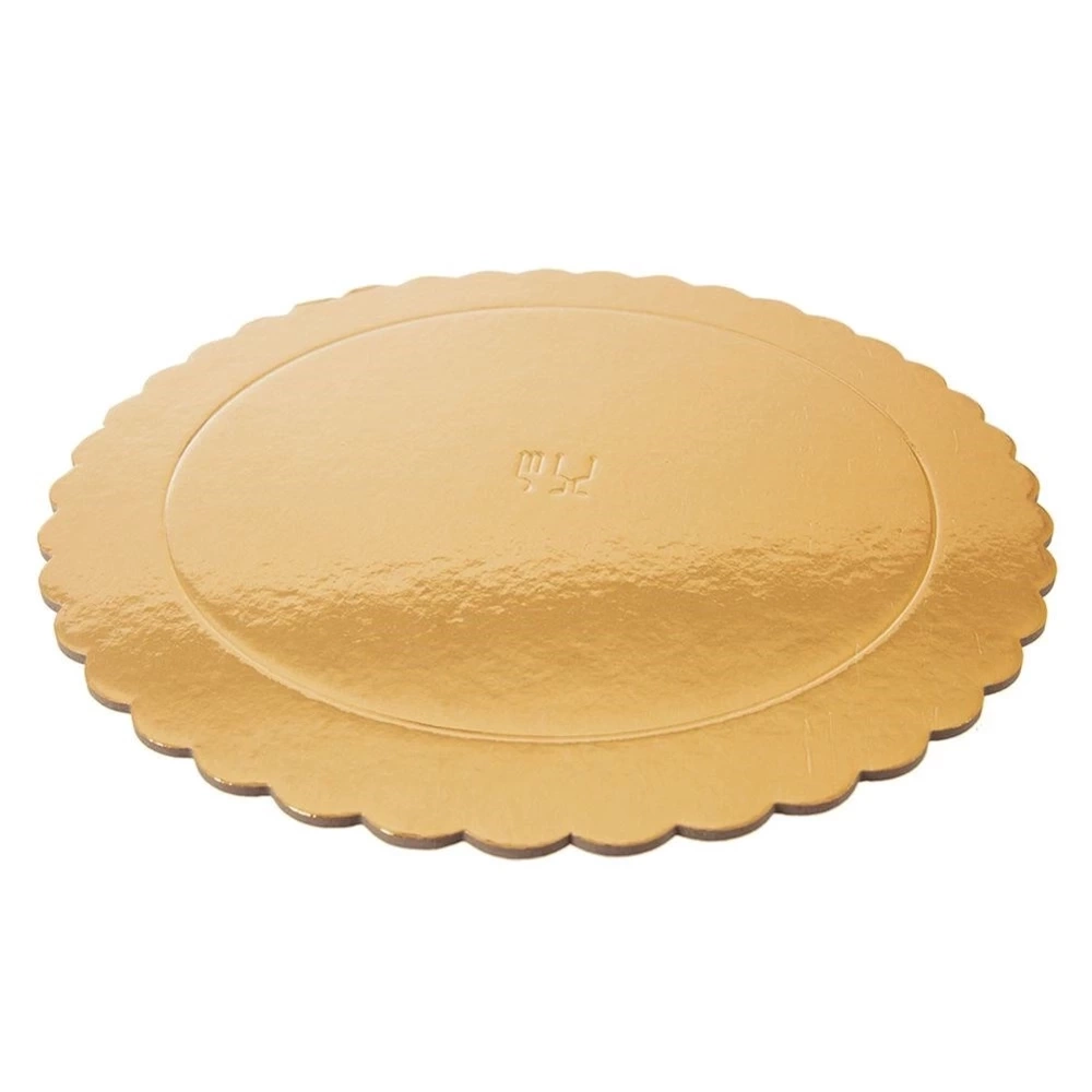 Podkład pod tort, ciasto złoty okrągły 26 cm