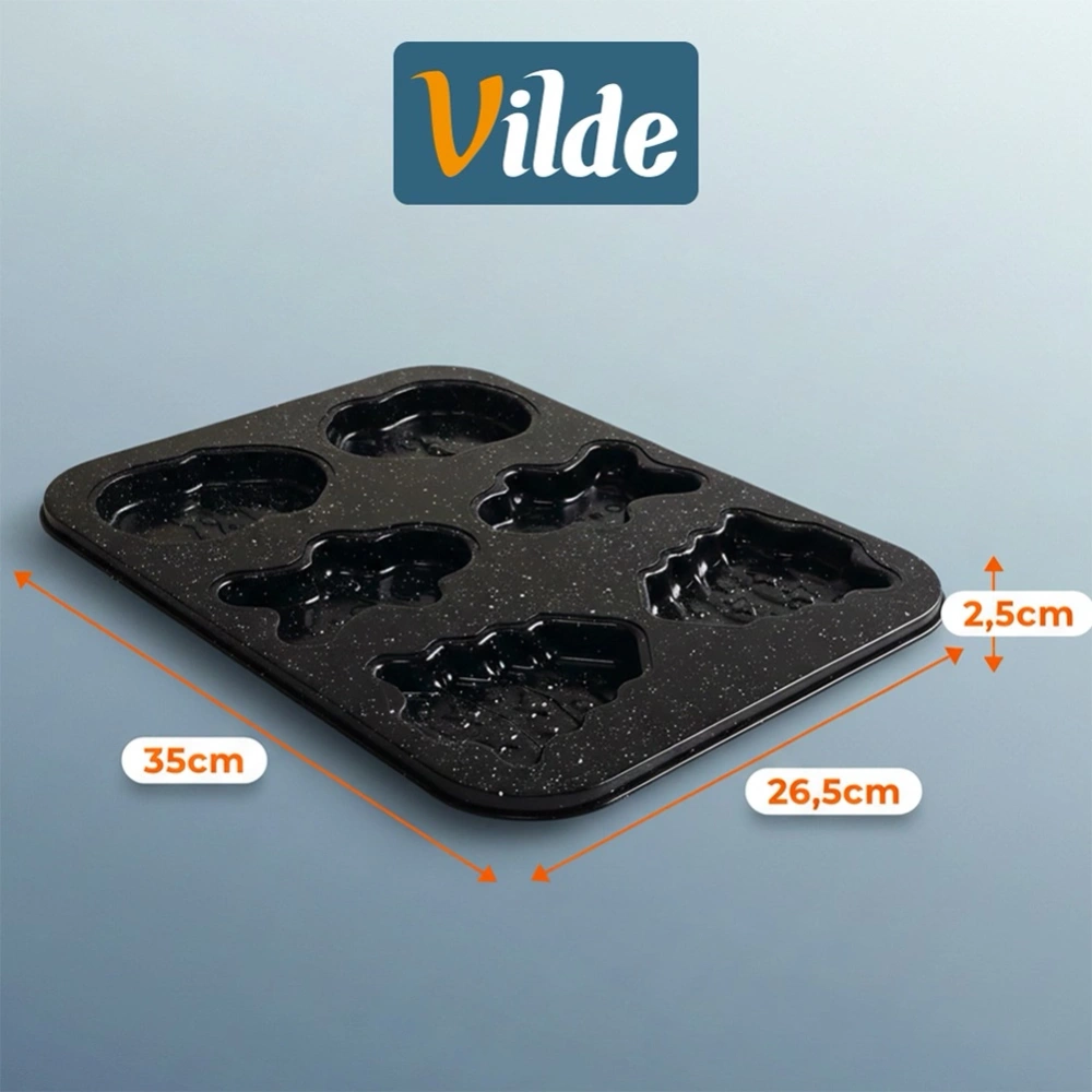 Forma do ciastek granitowa 35x26,5x2 cm