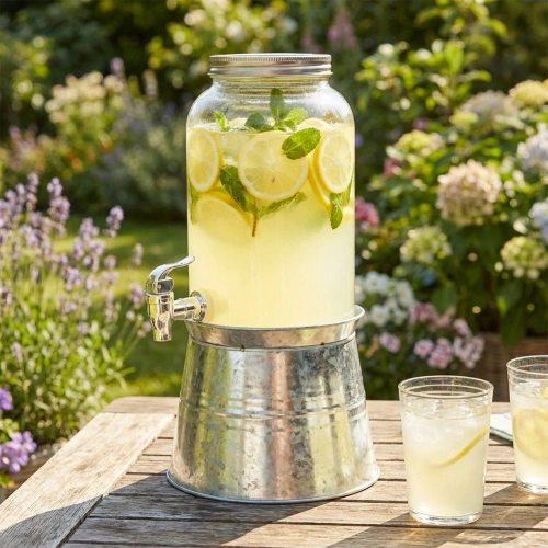 Słój do napojów z kranikiem i stojakiem 3,2 l