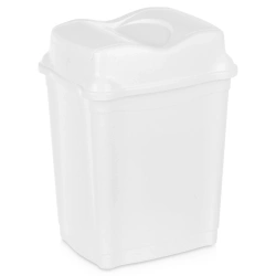 Kosz na śmieci plastikowy biały 16 l