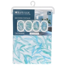 Zasłona prysznicowa haczyki 180x200 cm