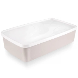 Pojemnik na żywność z pokrywką beżowy 2 l