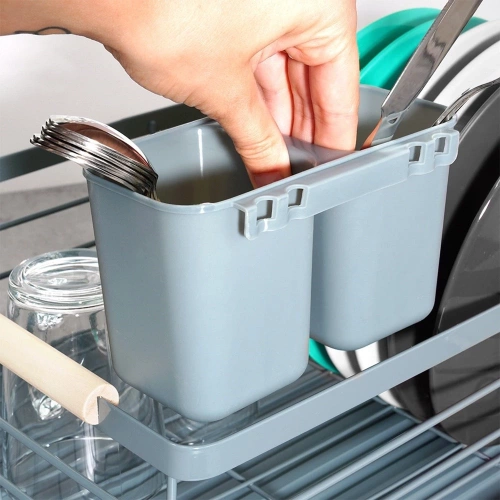 Suszarka na naczynia szara 43x28,5x14,5 cm