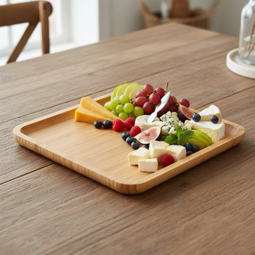 Taca do serwowania drewniana 25x25 cm