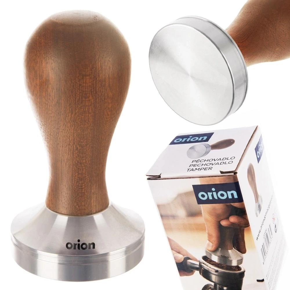 Tamper do kawy stalowy drewniany ubijak 5x9,5 cm