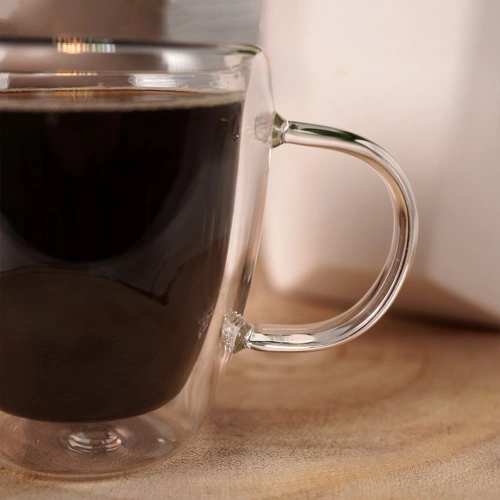 Szklanka termiczna z podwójną ścianką do kawy latte DOUBLE 180 ml