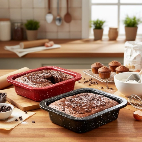 Forma do pieczenia granitowa 12x12 cm 2 szt.