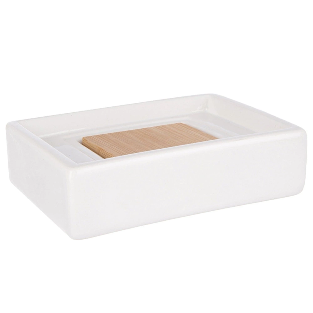 Mydelniczka dolomitowa drewniana biała