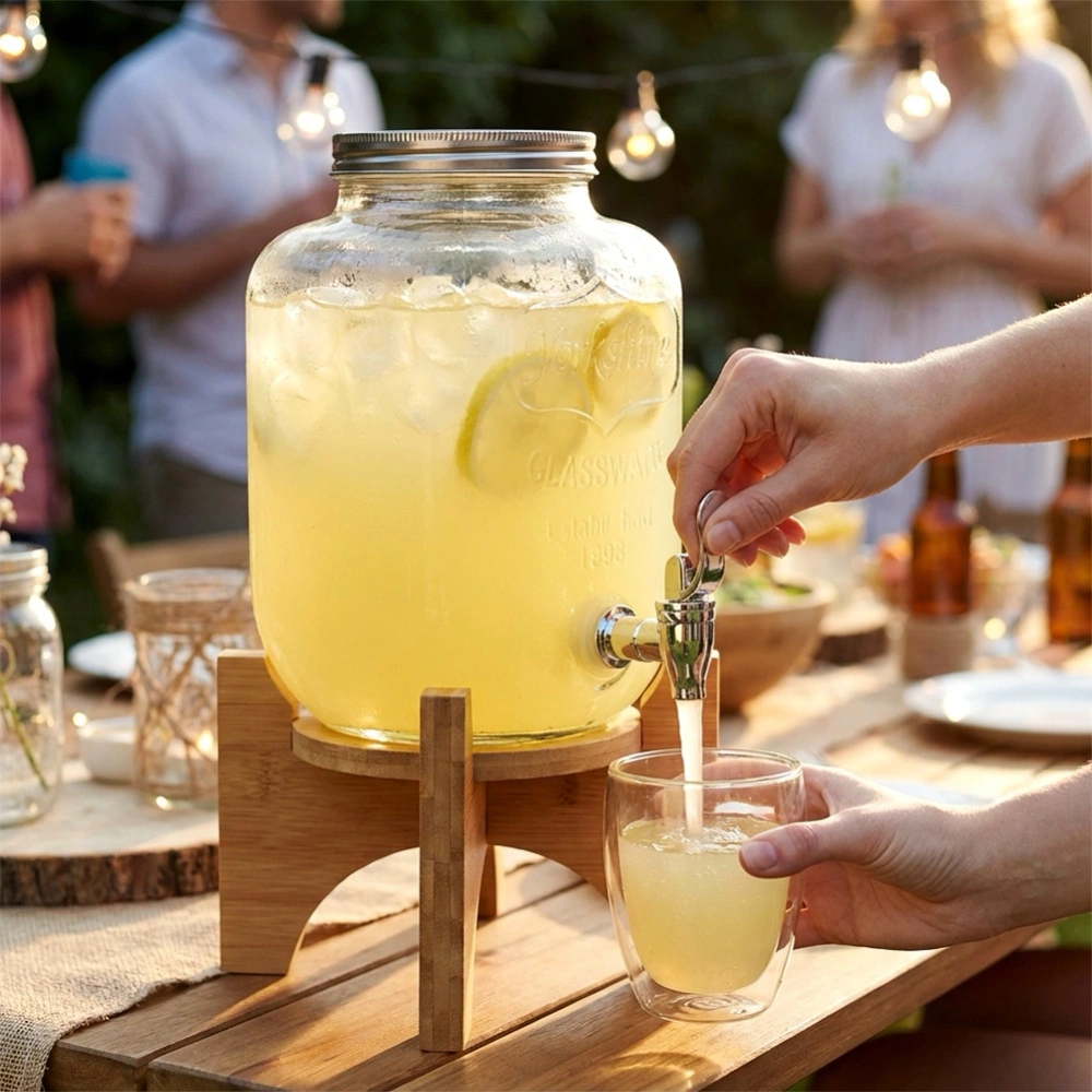 Słój do napojów z kranikiem szklany 4 l