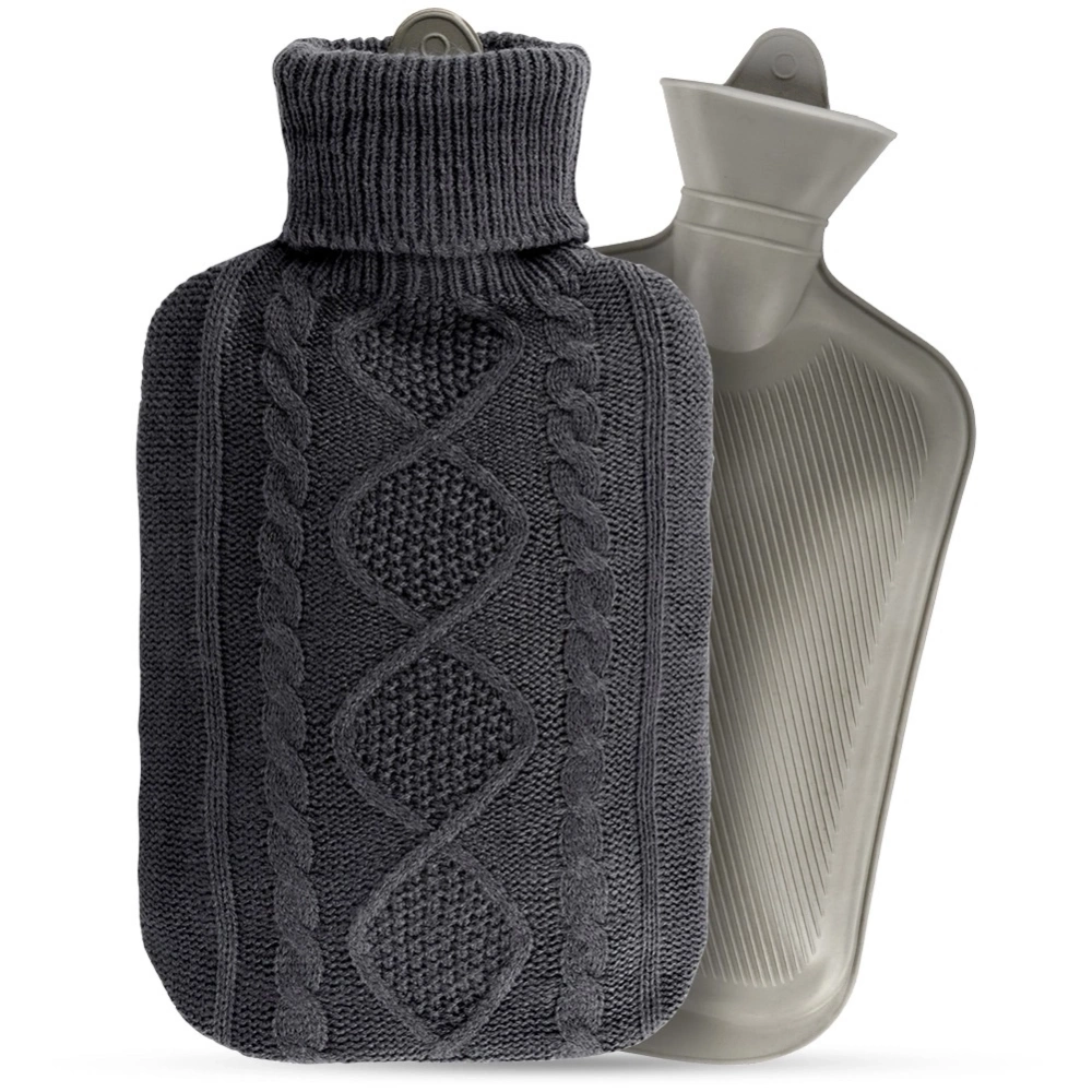Termofor z pokrowcem szary 2 l