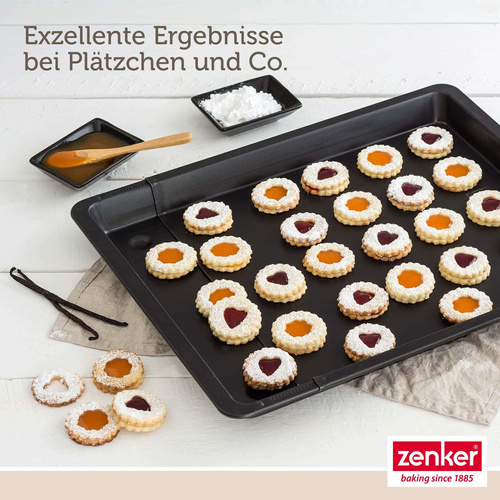 Forma do pieczenia z wysokim brzegiem rozkładaną 37,5-52 cm czarna