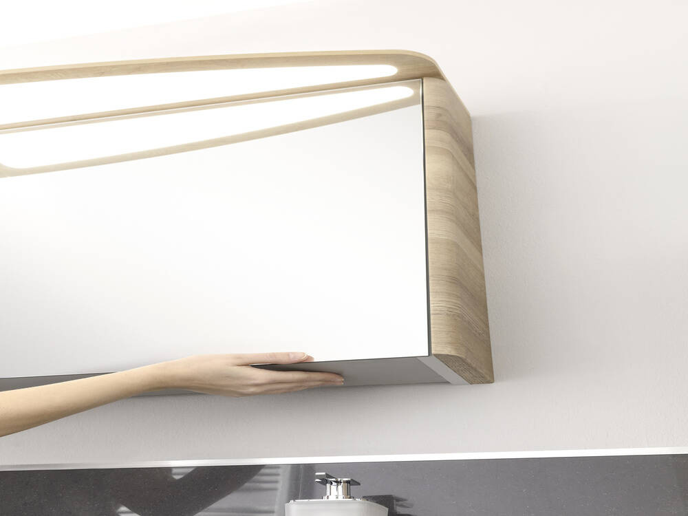 Szafka lustrzana 104,8 cm z kolekcji Classico w kolorze grafitowym z oświetleniem LED