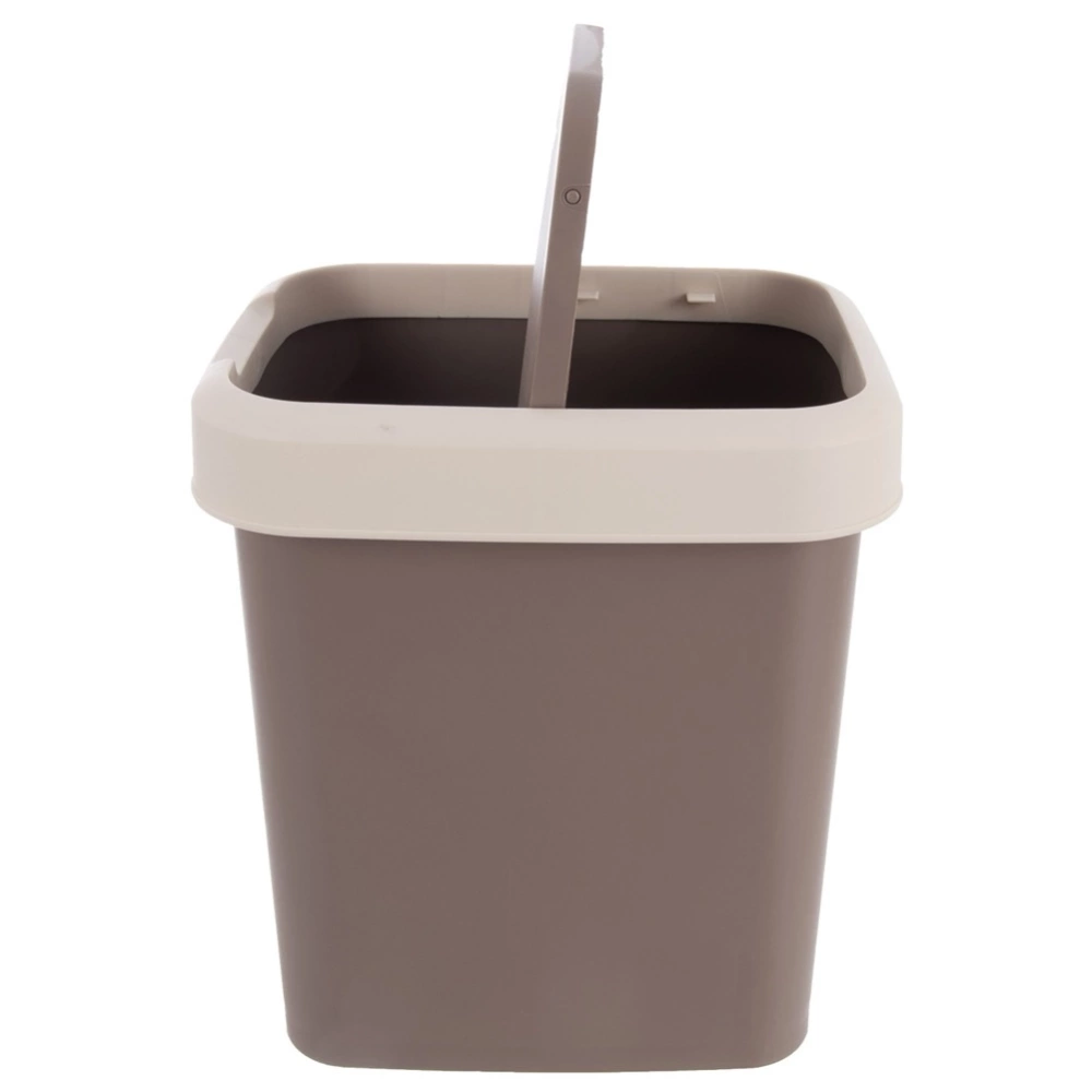 Kosz na śmieci plastikowy brązowy 12 l