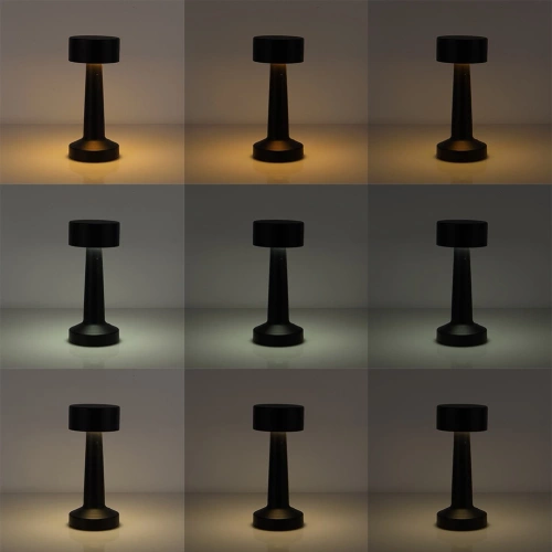 Lampka stołowa czarna 21 LED 21 cm