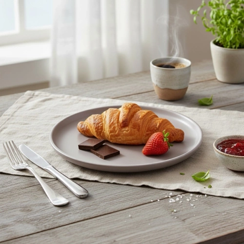 Talerz deserowy ceramiczny szary SKANDI 20,5 cm