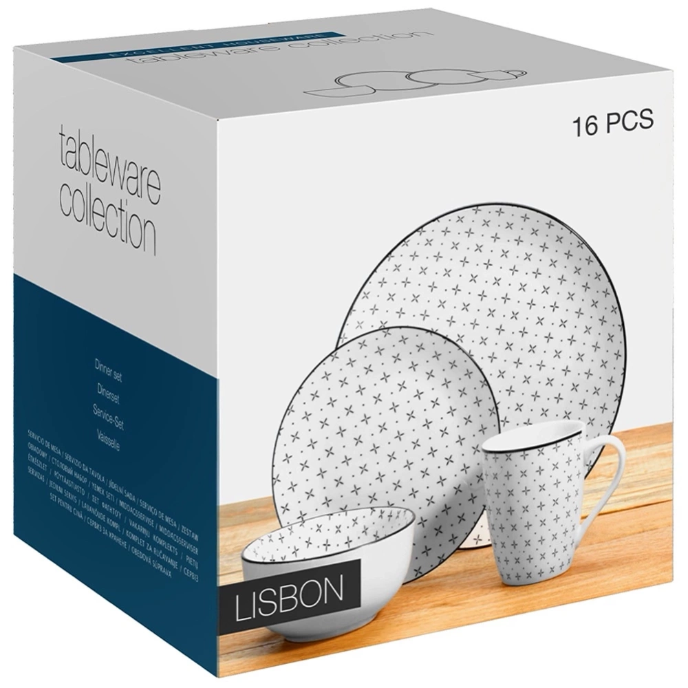 Zestaw serwis obiadowy porcelanowy 16 el.