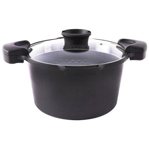 Garnek granitowy z pokrywką do odcedzania GRANDE 24 cm, 5,5 l