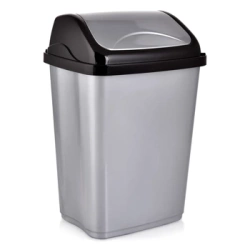 Kosz na śmieci plastikowy szary 10 l