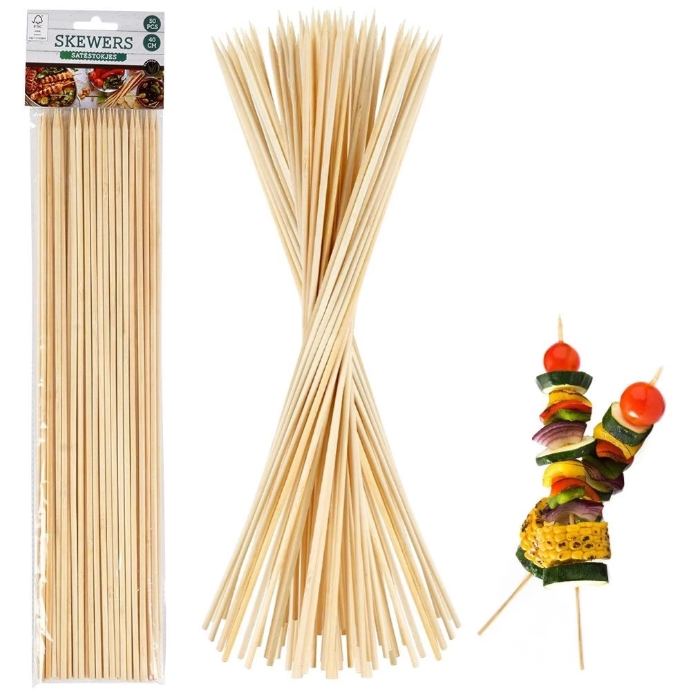 Szpikulce do szaszłyków bambusowe 40 cm 50 szt.