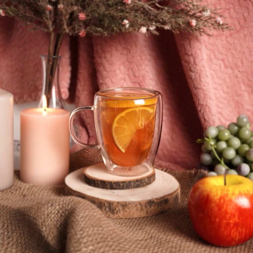 Szklanka termiczna z podwójną ścianką do kawy latte DOUBLE 300 ml