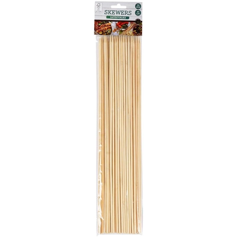 Szpikulce do szaszłyków bambusowe 40 cm 50 szt.