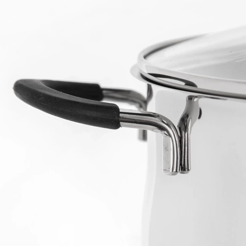 Garnek stalowy ze szklaną pokrywką DALIE 16 cm, 2,4 l