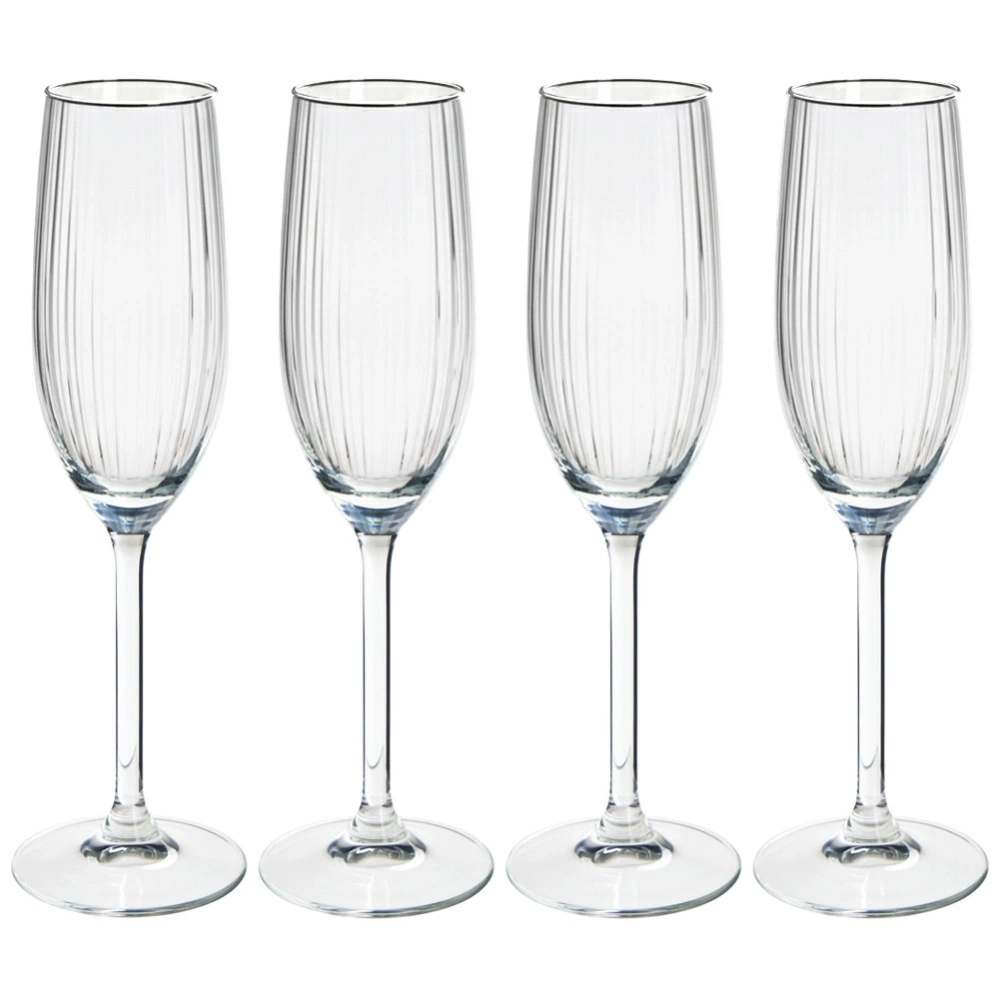 Kieliszki do szampana szklane 210 ml 4 szt.