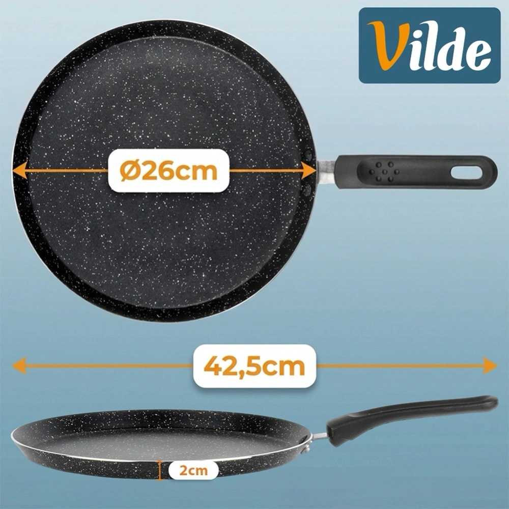 Patelnia do naleśników granitowa BASIC LINE 26 cm