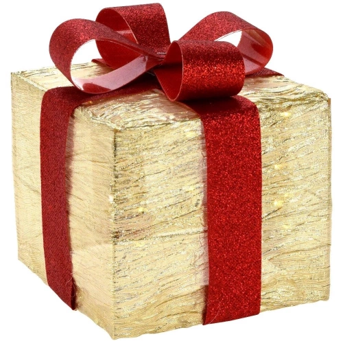 Prezenty świecące złote czerwone 3 szt.