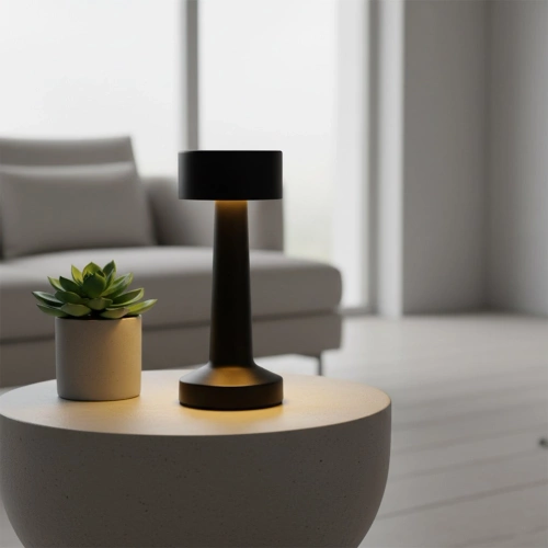 Lampka stołowa czarna 21 LED 21 cm