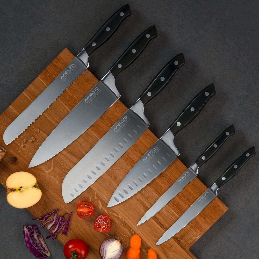 Nóż Santoku 20 cm ze stali nierdzewnej Nirosta
