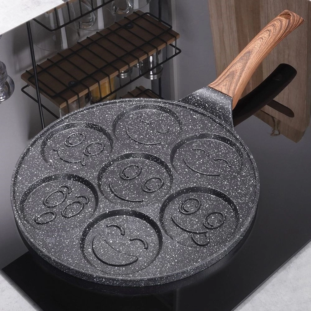 Patelnia do jajek granitowa 7 otworów BLACK&WOOD 26 cm