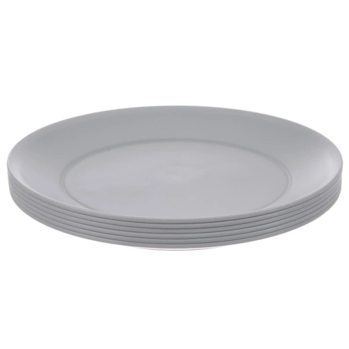 Talerze deserowe plastikowe szare SANDY 20,5 cm 6 szt.