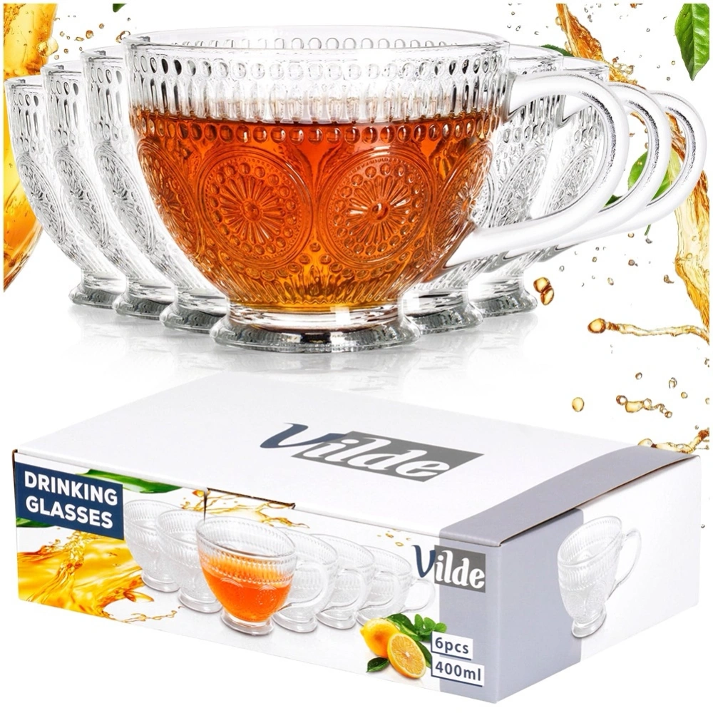 Szklanki do kawy i herbaty 400 ml 6 szt.