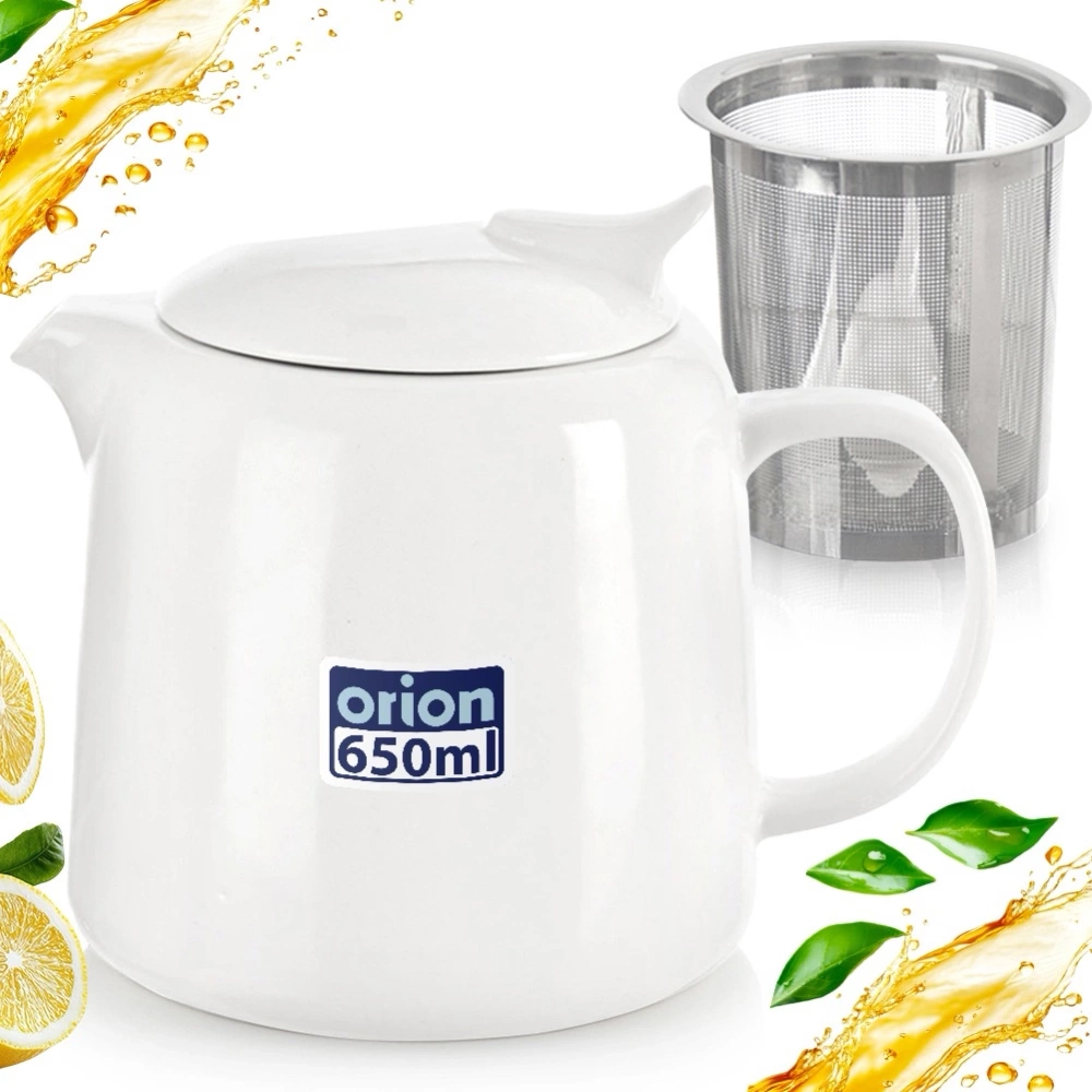 Dzbanek z zaparzaczem do herbaty porcelanowy 650 ml