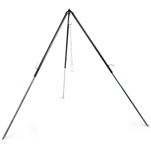 Stojak na kociołek, ruszt grillowy stalowy regulowany trójnóg 150 cm