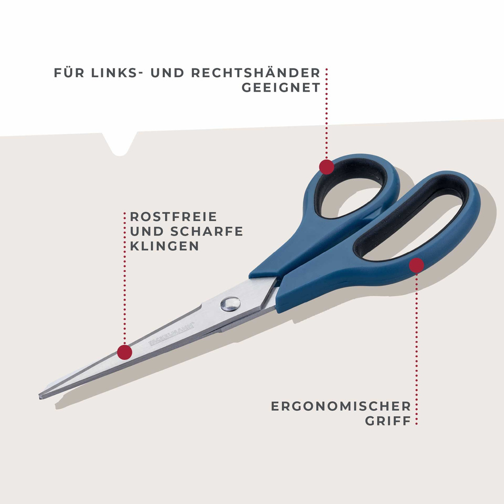 Nożyczki Essential, 19 cm, niebieskie FACKELMANN