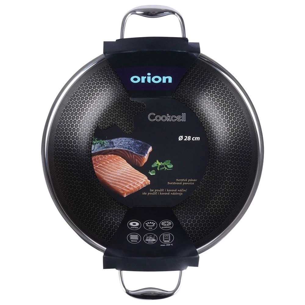 Patelnia wok stalowa nieprzywierająca COOKCELL 28 cm