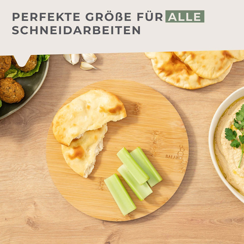 Deska do krojenia okrągła 24 cm z bambusa FACKELMANN