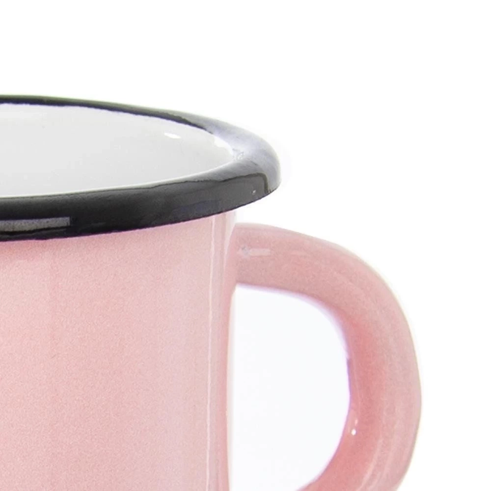 Kubek emaliowany różowy LOUKA 400 ml