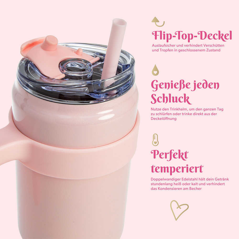 Różowy kubek 1L Paris Hilton Różowy kubek 1L Paris Hilton Termosowy kubek na wynos  – do każdego napoju