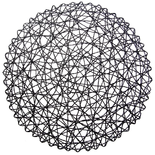 Podkładka na stół papierowa czarna okrągła 35 cm