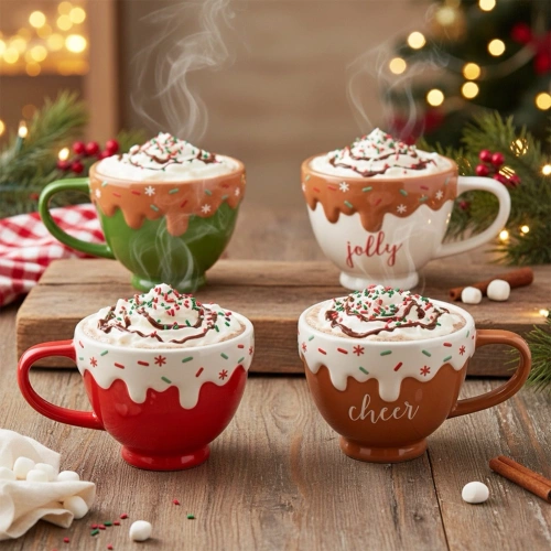 Kubki ceramiczne 420 ml 4 szt.