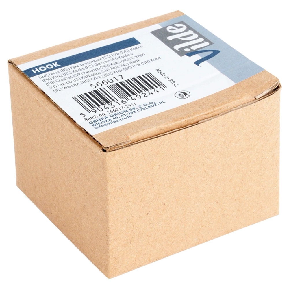 Haczyk wieszak samoprzylepny bambusowy metalowy czarny 5x3,5 cm