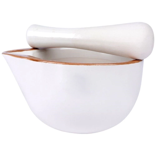 Moździerz do przypraw ceramiczny biały