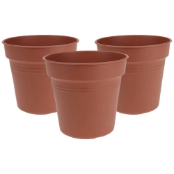Doniczka ogrodowa plastikowa okrągła 17 cm 3 szt.