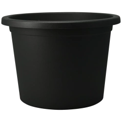 Doniczka ogrodowa plastikowa czarna okrągła 39 cm
