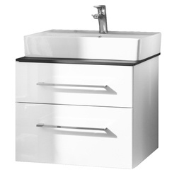 Zestaw szafka z blatem i umywalką 61 cm Oxford biały Fackelmann