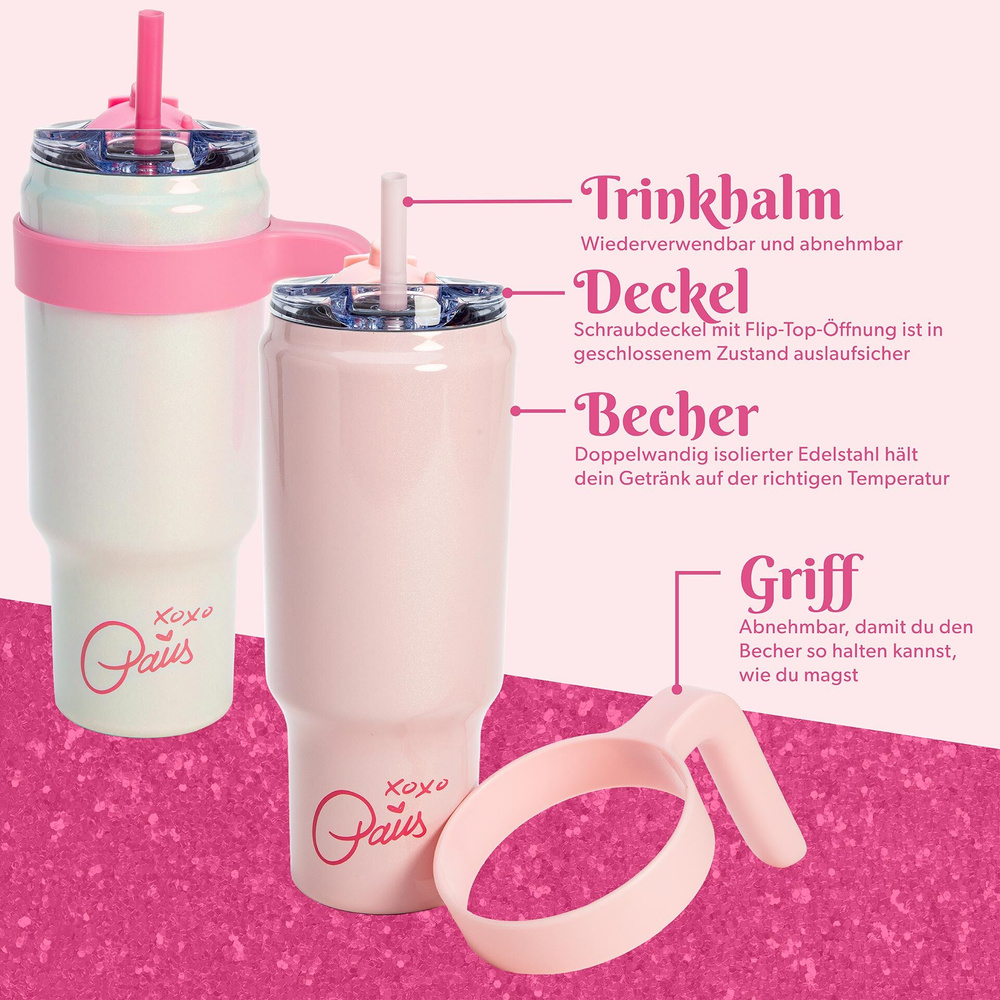 Kubek do napojów 1 L, biały Paris Hilton